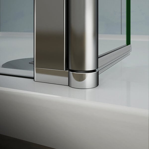 AICA SANITAIRE - Paroi de douche 80+40x200cm avec barre de fixation 90cm recoupable, verre 8mm clair de sécurité, AICA paroi de douche à l'italienne avec retour pivotant 40cm - large