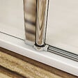 AICA SANITAIRE - Porte de douche battante H.187cm largeur réglable 144 à 149.4cm, porte de douche pivotante à 180° avec 2 éléments fixes en 6mm verre securit anticalcaire - vignette