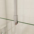 AICA SANITAIRE - Paroi de douche 120x200cm avec barre de fixation au plafond 90-150cm, profilé en chromé, AICA paroi de douche à l'italienne en 8mm verre anticalcaire et securit - vignette