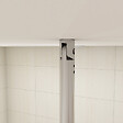 AICA SANITAIRE - Paroi de douche 120x200cm avec barre de fixation au plafond 90-150cm, profilé en chromé, AICA paroi de douche à l'italienne en 8mm verre anticalcaire et securit - vignette
