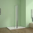 AICA SANITAIRE - Volet pivotant seul 30x200cm pour paroi de douche italienne en verre 8mm, retour pivotant à 180°, verre anticalcaire - vignette