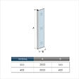 AICA SANITAIRE - Volet pivotant seul 30x200cm pour paroi de douche italienne en verre 8mm, retour pivotant à 180°, verre anticalcaire - vignette