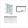 AICA SANITAIRE - Paroi de douche à l'italienne 70+40x200cm avec barre de fixation noire 70-120cm en cylindrique, paroi de douche style modèle avec retour pivotant 40cm en noir mat - vignette