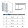AICA SANITAIRE - Paroi de douche avec retour pivotant fixé 90+25x200cm avec barre de fixation 90cm en carré, AICA paroi de douche à l'italienne en 8mm verre anticalcaire - vignette