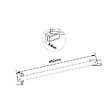 AICA SANITAIRE - Paroi de douche 40x200cm avec barre de fixation d'angle 45cm, profilé en chromé, AICA paroi de douche à l'italienne en 8mm verre anticalcaire et securit - vignette