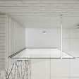 AICA SANITAIRE - Paroi de douche 90x200cm avec barre de fixation 90cm en carré, AICA paroi de douche à l'italienne en 8mm verre bande centrale dépoli - vignette