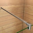 AICA SANITAIRE - Paroi de douche 90x200cm avec barre de fixation 90cm en carré, AICA paroi de douche à l'italienne en 8mm verre bande centrale dépoli - vignette