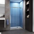 AICA SANITAIRE - Porte de douche coulissante 120x190cm en 5mm verre trempé, AICA porte de douche Hauteur 190cm Installation en niche - vignette
