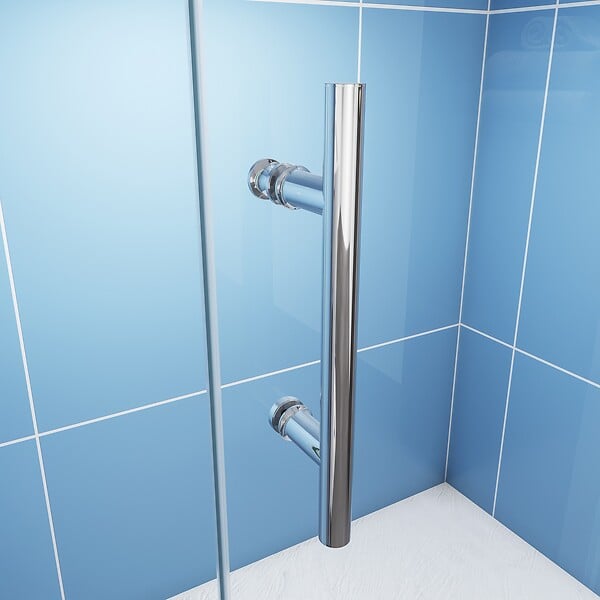 AICA SANITAIRE - Porte de douche coulissante 120x190cm en 5mm verre trempé, AICA porte de douche Hauteur 190cm Installation en niche - large
