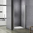 AICA SANITAIRE - Porte de douche battante 85x197cm porte de douche pivotante à 180°, en verre 6mm anticalcaire, installation en niche - vignette