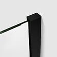 AICA SANITAIRE - Paroi de douche 60x200cm en Noir mat, AICA paroi de douche italienne en verre 8mm anticalcaire, sans barre de fixation - vignette