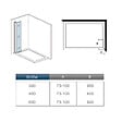 AICA SANITAIRE - Paroi de douche italienne pivotante 35x200cm, AICA paroi de douche retour pivotant mural en verre 8mm anticalcaire, profilé noir mat - vignette