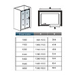 AICA SANITAIRE - Porte de douche coulissante 150cm Hauteur 195cm en verre 8mm securit anticalcaire, porte de douche installée en niche - vignette