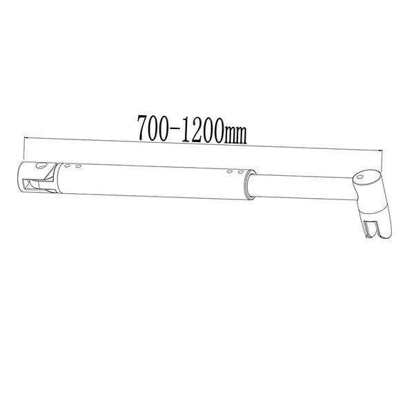 AICA SANITAIRE - Paroi de douche 130x200cm avec barre de fixation 70-120cm en cylindrique, profilé en chromé, AICA paroi de douche à l'italienne en 8mm verre anticalcaire et securit - large