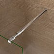 AICA SANITAIRE - Paroi de douche avec retour pivotant 120+40x200cm, charnières, AICA paroi de douche à l'italienne en verre anticalcaire avec barre de fixation 73-120cm en carré - vignette