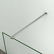AICA SANITAIRE - Paroi de douche 140x200cm avec barre de fixation 90cm recoupable, profilé en chromé, AICA paroi de douche à l'italienne en 8mm verre anticalcaire et securit - vignette