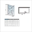 AICA SANITAIRE - Paroi de douche à l'italienne 100+30x200cm avec barre de fixation noire 70-120cm en cylindrique, paroi de douche style modèle avec retour pivotant 30cm en noir mat - vignette