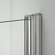 AICA SANITAIRE - Porte de douche pivotante porte de douche 100x197cm en 6mm verre de sécurité anticalcaire, installation en niche - vignette