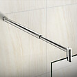 AICA SANITAIRE - Paroi de douche sablé 100x200cm avec barre de fixation 70-120cm en cylindrique, paroi de douche à l'italienne en 8mm verre dépoli et anticalcaire - vignette