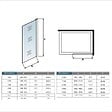 AICA SANITAIRE - Paroi de douche 140x200cm avec barre de fixation au plafond 203-320cm, profilé en chromé, AICA paroi de douche à l'italienne en 8mm verre anticalcaire et securit - vignette