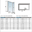 AICA SANITAIRE - Paroi de douche 90+30x200cm avec barre de fixation 90cm en carré, AICA paroi de douche à l'italienne avec retour pivotant 30cm en 8mm verre anticalcaire, profilé noir mat - vignette