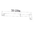 AICA SANITAIRE - Paroi de douche 100x200cm avec barre de fixation 70-120cm en cylindrique, profilé en chromé, AICA paroi de douche à l'italienne en 8mm verre anticalcaire et securit - vignette