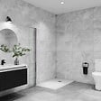 AICA SANITAIRE - Paroi de douche italienne pivotante 35x200cm, AICA paroi de douche retour pivotant mural en verre 8mm anticalcaire, profilé chromé - vignette