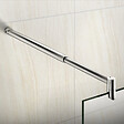 AICA SANITAIRE - Paroi de douche avec retour pivotant 100+40x200cm, charnières, AICA paroi de douche à l'italienne en verre anticalcaire avec barre de fixation cylindrique 70-120cm - vignette