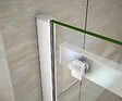 AICA SANITAIRE - Porte de douche coulissante 110x195cm, porte de douche installée en niche, verre de sécurité anticalcaire 8mm, profilé chromé - vignette