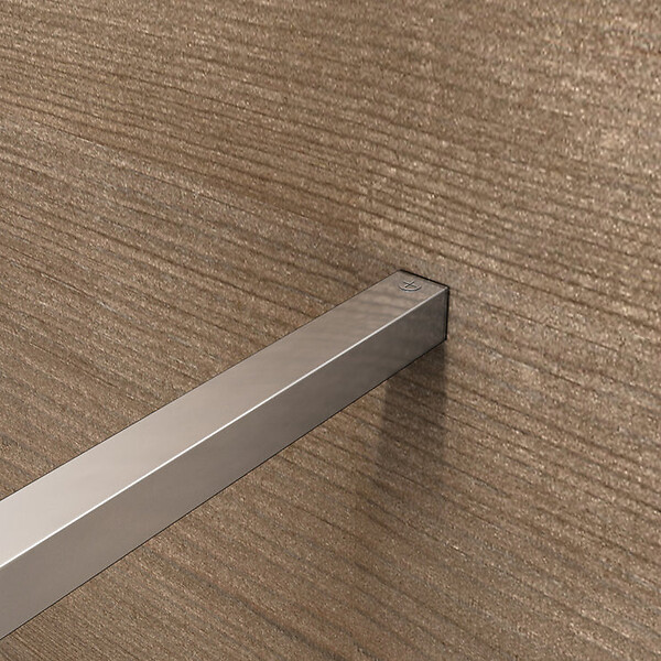 AICA SANITAIRE - Paroi de douche sablé 140x200cm avec barre de fixation 140cm en carré, paroi de douche à l'italienne en 8mm verre dépoli et anticalcaire - large