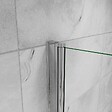 AICA SANITAIRE - Paroi de douche italienne pivotante 45x200cm, AICA paroi de douche retour pivotant mural en verre 8mm anticalcaire, profilé chromé - vignette