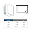 AICA SANITAIRE - Paroi de douche italienne pivotante 45x200cm, AICA paroi de douche retour pivotant mural en verre 8mm anticalcaire, profilé chromé - vignette