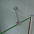 AICA SANITAIRE - Paroi de douche avec retour pivotant 90+40x200cm, charnières, AICA paroi de douche à l'italienne en verre anticalcaire avec barre de fixation d'angle 45cm - vignette
