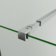 AICA SANITAIRE - Paroi de douche sablé 140x200cm avec barre de fixation 73-120cm en carré, paroi de douche à l'italienne en 8mm verre dépoli et anticalcaire - vignette