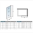 AICA SANITAIRE - Paroi de douche 40x200cm avec barre de fixation au plafond 203-320cm, profilé en chromé, AICA paroi de douche à l'italienne en 8mm verre anticalcaire et securit - vignette