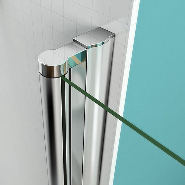 AICA SANITAIRE - Porte de douche pivotante porte de douche 80x187cm en 6mm verre de sécurité anticalcaire, installation en niche - large