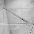 AICA SANITAIRE - Paroi de douche 110x200cm avec barre de fixation 90cm pince renforcée, AICA paroi de douche à l'italienne en 8mm verre bande centrale dépoli - vignette