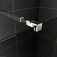AICA SANITAIRE - Paroi de douche grise 120x200cm avec barre de fixation 73-120cm en carré, paroi de douche à l'italienne en 8mm verre anticalcaire - vignette