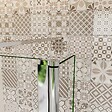 AICA SANITAIRE - Paroi de douche 140+40x200cm avec barre de fixation 90cm en carré, verre 8mm clair de sécurité, AICA paroi de douche à l'italienne avec retour pivotant 40cm - vignette