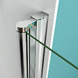 AICA SANITAIRE - Porte de douche pivotante porte de douche 100x187cm en 6mm verre de sécurité anticalcaire, installation en niche - vignette