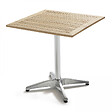 OVIALA - Table haute mange debout carrée en aluminium et bois - Soho - vignette
