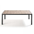 OVIALA - Table de jardin structure aluminium et céramique aspect bois - Tivoli - vignette