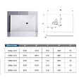 AICA SANITAIRE - Receveur de douche 120x90cm avec une grille en ABS, AICA bac à douche rectangulaire, Extra-plat, blanc, anti-dérapant - vignette
