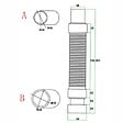 AICA SANITAIRE - AICA Tuyau de bonde 90cm, siphon pour bonde de receveur, tuyau flexible - vignette