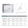 AICA SANITAIRE - Receveur de douche 120x90cm avec une grille en Inox, AICA bac à douche rectangulaire, Extra-plat, blanc, anti-dérapant - vignette
