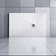 AICA SANITAIRE - Receveur de douche 140x90cm avec une grille en Inox, AICA bac à douche rectangulaire, Extra-plat, blanc, anti-dérapant - vignette