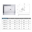 AICA SANITAIRE - Receveur de douche 140x90cm avec une grille en Inox, AICA bac à douche rectangulaire, Extra-plat, blanc, anti-dérapant - vignette