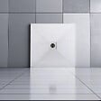 AICA SANITAIRE - Receveur de douche 90x90cm avec une grille en ABS, AICA bac à douche carré, Extra-plat, blanc, anti-dérapant - vignette