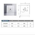 AICA SANITAIRE - Receveur de douche 90x90cm avec une grille en ABS, AICA bac à douche carré, Extra-plat, blanc, anti-dérapant - vignette