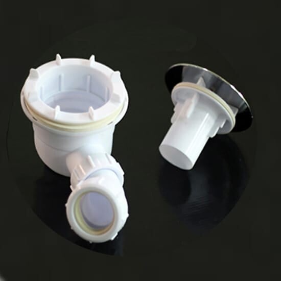 AICA SANITAIRE - AICA Bonde de receveur avec le siphon 90cm, bonde de douche haut débit extra-plat couverture chromé, diamètre 90mm - large